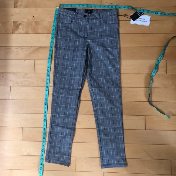 🌿TREND : Plaid stretch pants-hound tooth pattern - Picture 8 of 8